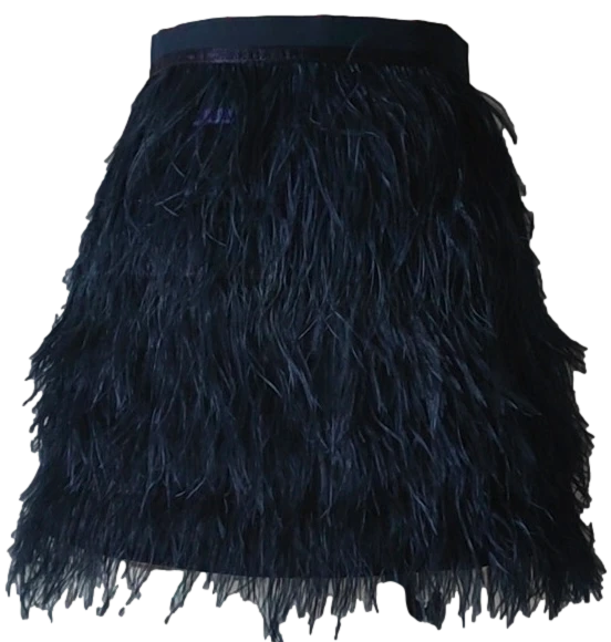 Queen Of Sparkles Navy Feather Skirt