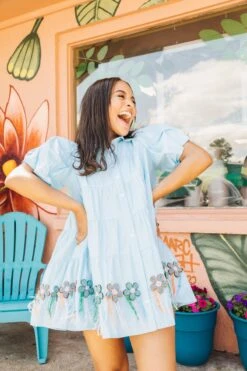 Queen Of Sparkles Bead Fringe Flower Cotton Dress -Queen Of Sparkles Store QOS APRIL 271 43f42f4a 9639 4d5f 960d eb51ac5d7629