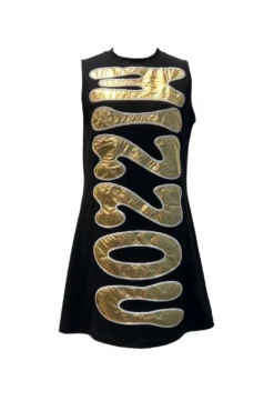 Queen Of Sparkles *PREORDER*-Black Iridescent 'Mizzou Tigers' Tank Dress